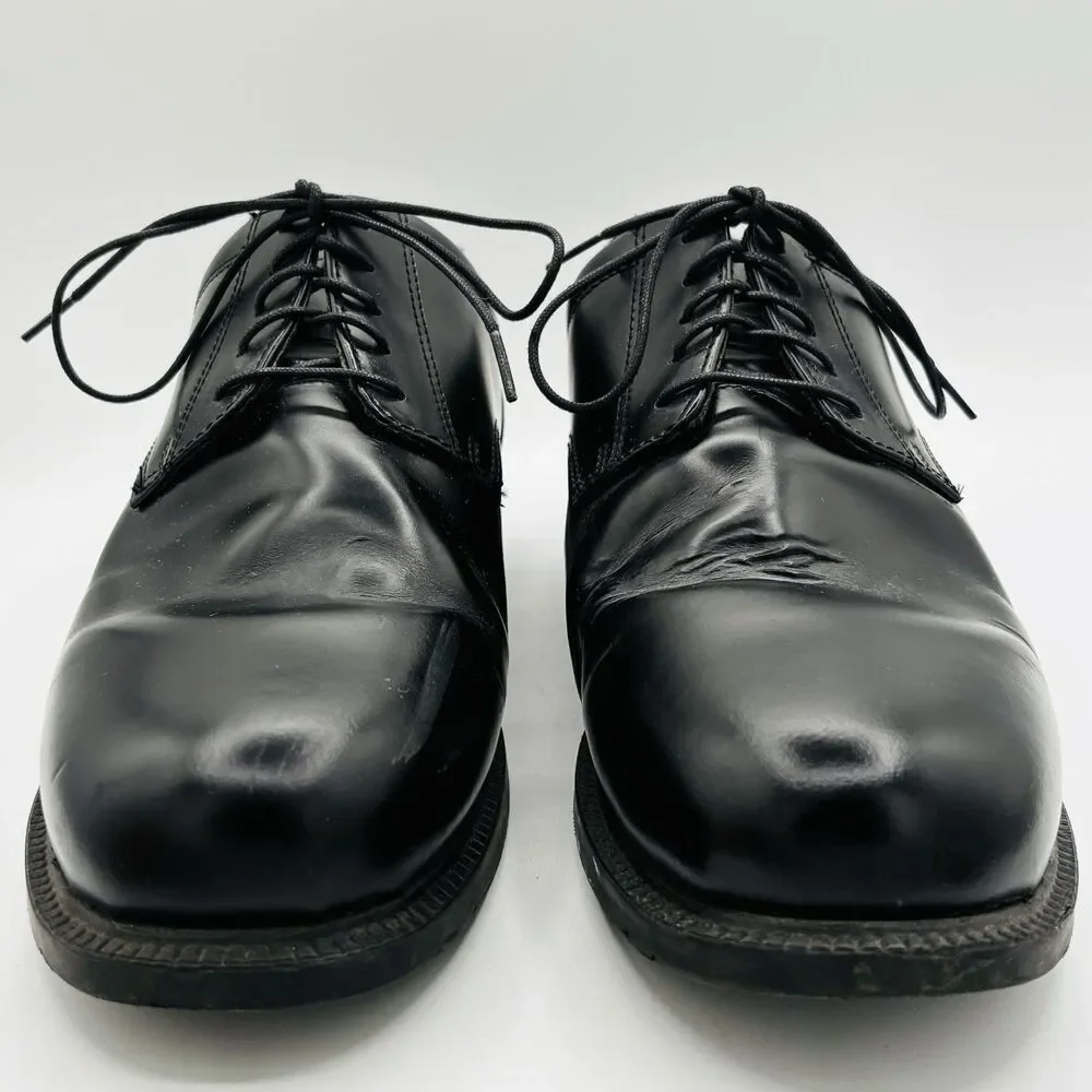 THOROGOOD 834-6041 Leather Oxford Shoe Black Mens 13W Womens 15W